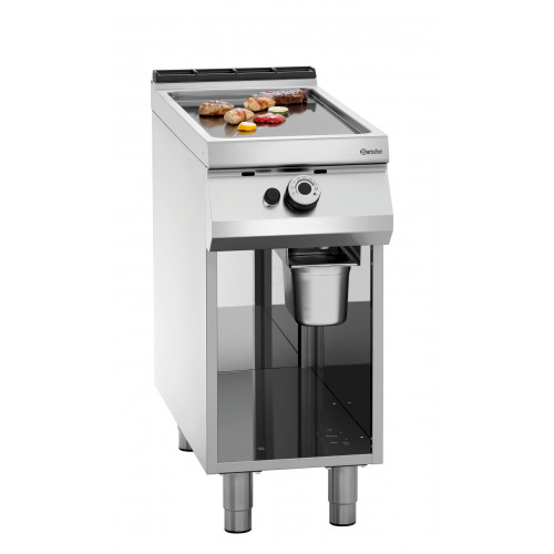 Bartscher Gas-Griddleplatte glatt OU, Breite 400 mm