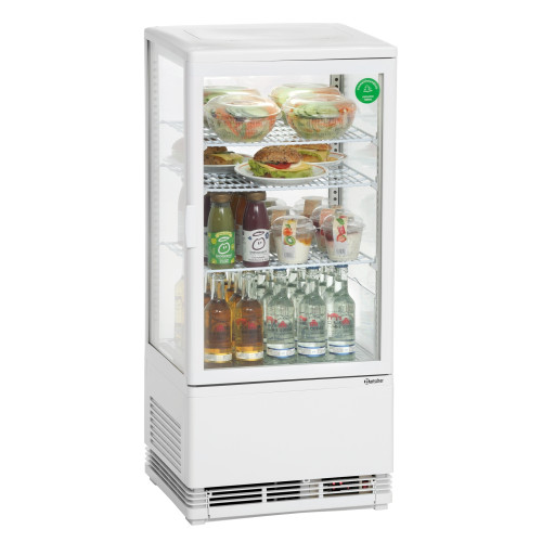 Bartscher Mini-Kühlvitrine 78 L weiß