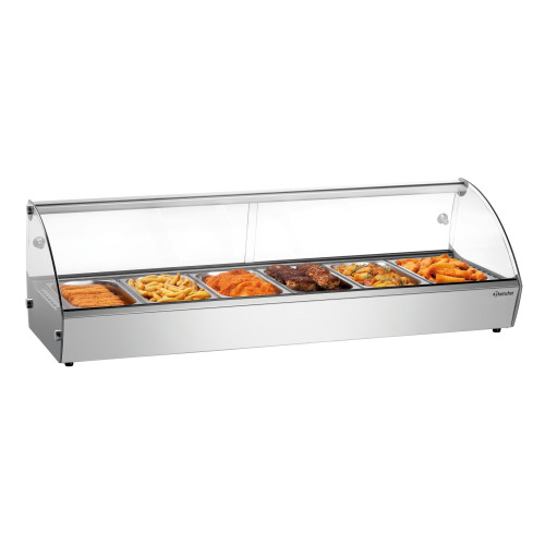 Bartscher Heiße Aufsatzvitrine R6 6 x 1/3 GN