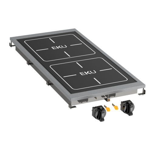 EKU Thermik Integral Einbau-Ceranfelder 2-Felder-Cerankocher D-C-800-2