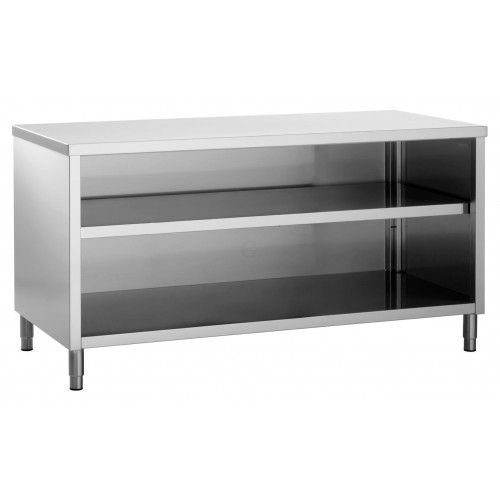 Edelstahl Arbeitsschrank vorne offen Serie Standard-30