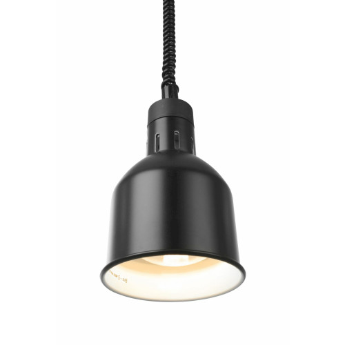 Hendi Höhenverstellbare Wärmelampe, zylinderförmig, Schwarz, 230 V / 0,25 kW, ø 175 x (H) 250 mm