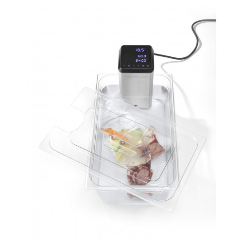 Hendi Gastronorm-Deckel mit Sous-Vide-Stick-Aussparung, GN 1/2, GN 1/2, Transparent, 265x325mm