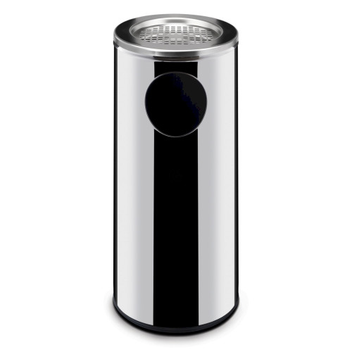 Hendi Mülleimer Standmodell mit Aschenbecher, 33 L, ø 240 x (H) 660 mm
