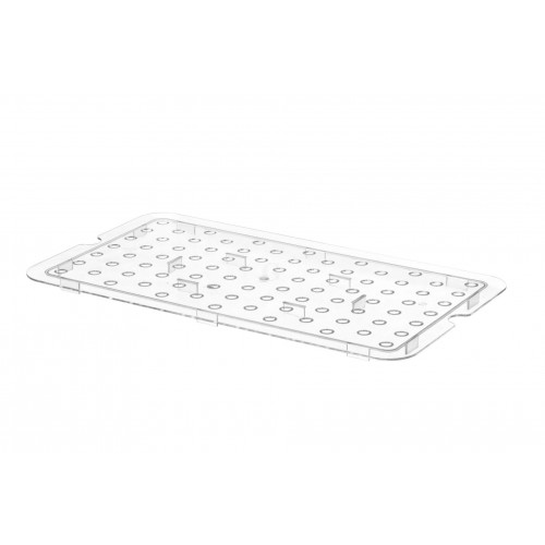 Hendi Perforiertes Abtropfgitter für GN-Behälter aus Polykarbonat, GN 1/2, GN 1/2, Transparent, 265x206mm
