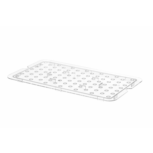 Hendi Perforiertes Abtropfgitter für GN-Behälter aus Polykarbonat, GN 1/6, Transparent, 118 x 106 mm