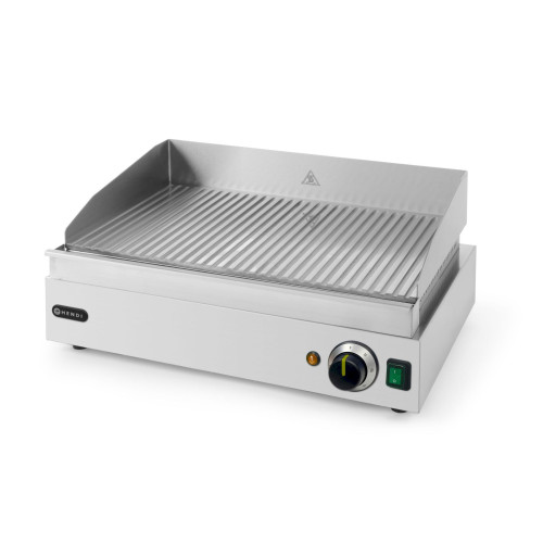 Hendi Grillplatte Profi Line, gerillte Ausführung, 230 V /2,4 kW, 550 x 420 x (H) 240 mm