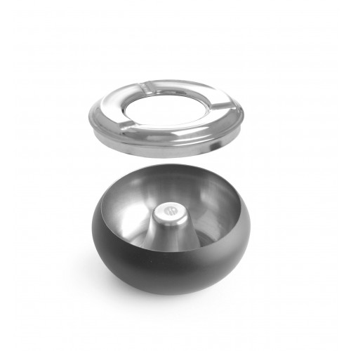 Hendi Aschenschale, schwarz, ø105x(H)58mm