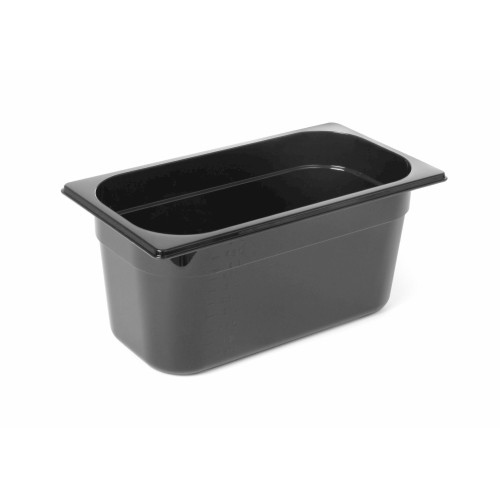 Hendi Gastronorm Behälter 1/3, GN 1/3, 2,5 L, Schwarz, 325 x 176 x (H) 65 mm