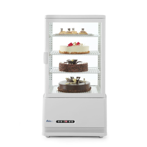 Hendi Aufsatz Kühlvitrine 68 Liter, weiß, 2/6˚C, 230V/170W, R600a, 452x406x(H)891mm