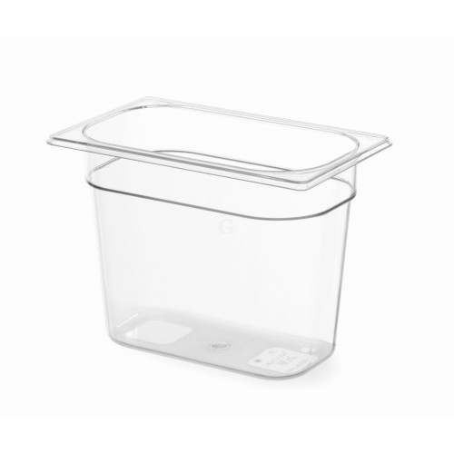 Hendi Gastronorm Behälter, GN 1/4, 2,8L, Polykarbonat transparent, 265x162x(H)100mm