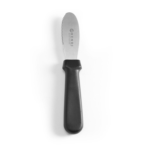 Hendi Brötchenstreicher - Wellenschliff, Schwarz, (L) 210 mm