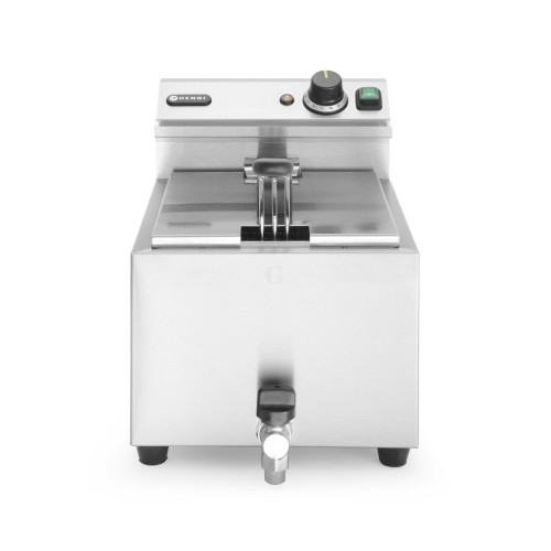 Hendi Friteuse Profi Line mit Ablasshahn - 8 l, Profi Line, 8L, Grau, 230V/3500W, 305x515x(H)350mm
