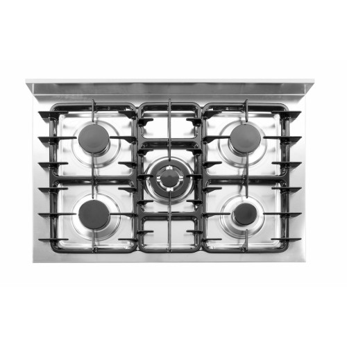 Hendi Gasherd - 5 Brenner mit offenem Unterbau, 14,3 kW, 900 x 600 x (H) 850 mm