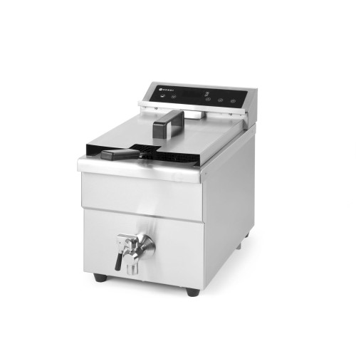 Hendi Induktionsfritteuse mit Ablasshahn - 8 l, 8L, Grau, 230V/3500W, 290x485x(H)405mm