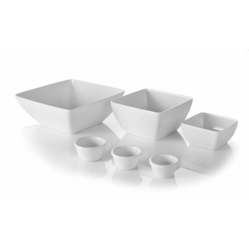 Hendi Schüssel, quadratisch, Weiß, 130 x 130 x (H) 65 mm