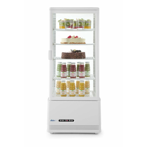 Hendi Aufsatz Kühlvitrine 98 Liter, weiß, 2/6˚C, 230V/210W, R600a, 452 x 406 x (H) 1116 mm