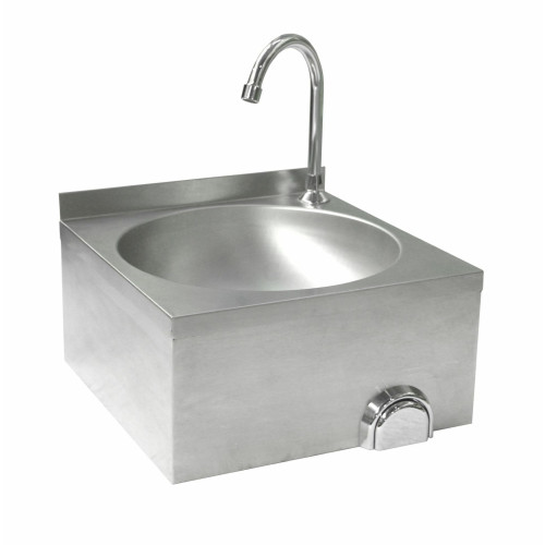 Hendi Waschbecken mit Kniebedienung, 400 x 400 x (H) 450 mm