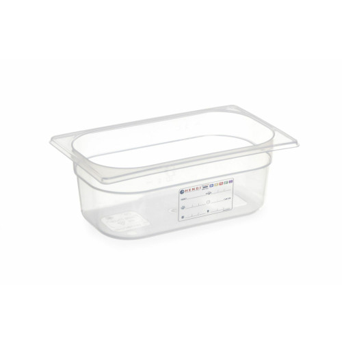Hendi HACCP Aufbewahrungsbehälter, GN 1/4, 5,5 L, Transparent, 265 x 162 x (H )200 mm