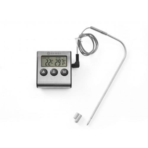 Hendi Bratenthermometer mit Timer, -50/250˚C, 65x70x(H)17mm