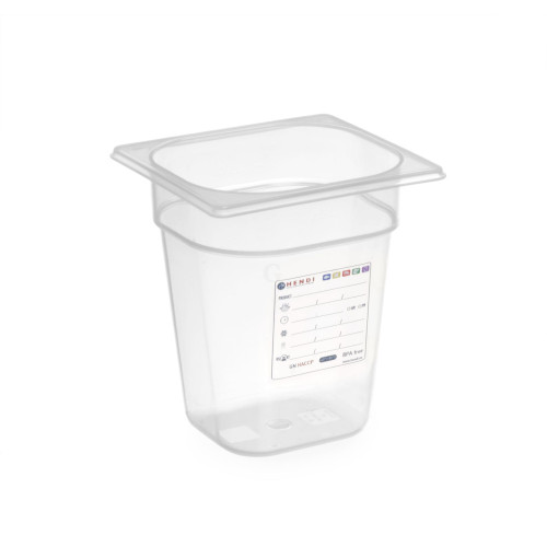 Hendi HACCP Aufbewahrungsbehälter GN 1/6, 3,4L, Transparent, 176x162x(H)200mm
