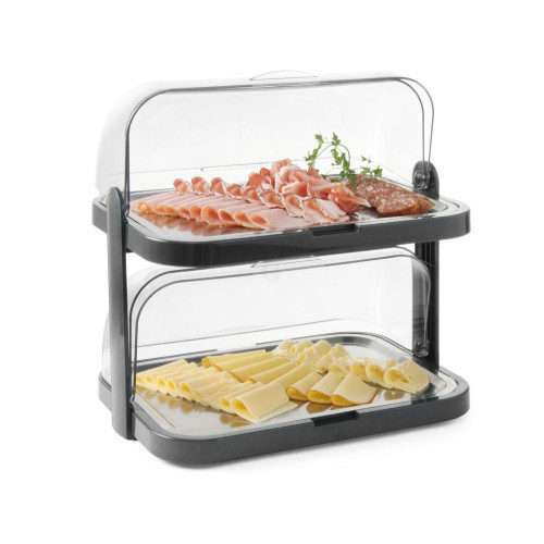 Hendi Rolltop-Präsenter gekühlt, 440 x 320 x (H) 440 mm