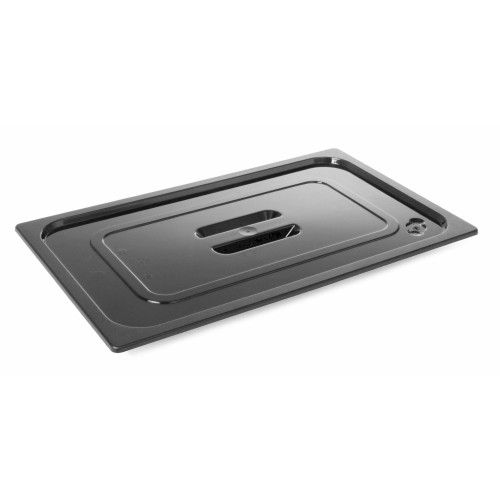 Hendi Gastronorm-Deckel, GN 1/4, GN 1/4, Schwarz, 265 x 162 mm