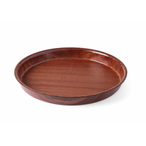 Hendi Serviertablett Woodform, Mahagoni, ø 420 x (H) 30 mm