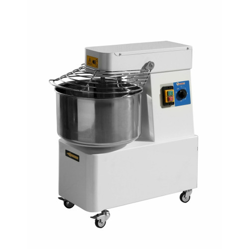 Hendi Spiralteigmaschine mit fixierter Schüssel - 32 L, 88 kg/h, 400 V / 1,1 kW, 435 x 750 x (H) 810 mm