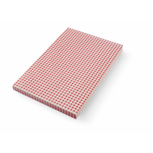 Hendi Platzset aus fettdichtem Papier - 500 Stk, Karomuster, 420 x 275 mm