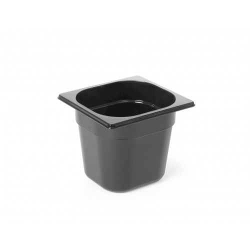 Hendi Gastronorm Behälter 1/6, GN 1/6, 1,6L, Schwarz, 176x162x(H)100mm