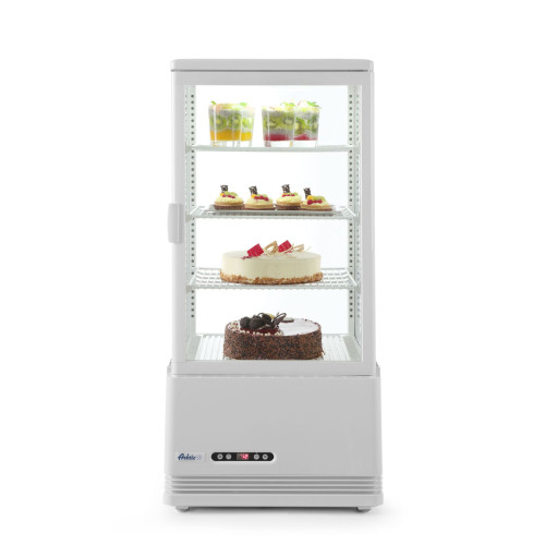 Hendi Aufsatz Kühlvitrine 78 Liter, schwarz, 2/6˚C, 230V/170W, R600a, 452x406x(H)966mm
