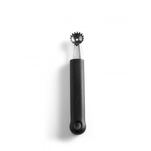 Hendi Kugelausstecher geriffelt, Schwarz, (L)150mm