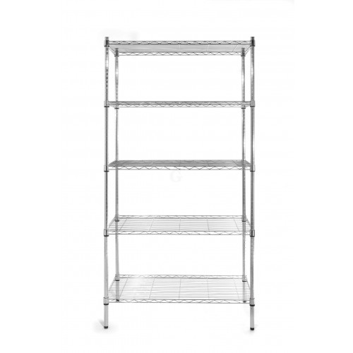 Hendi Regalsystem, 5 Böden, Chrom, 910x455x(H)1830mm