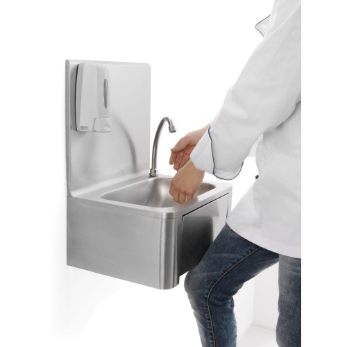 Hendi Handwaschbecken mit Kniebedienung, 400 x 335 x (H) 570 mm