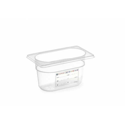 Hendi HACCP Aufbewahrungsbehälter, GN 1/9, 1 L, Transparent, 176 x 108 x (H) 100 mm