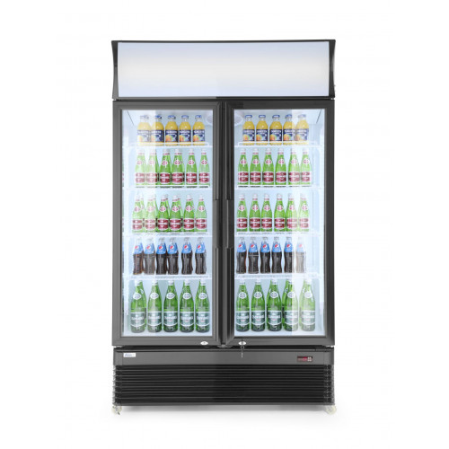 Hendi Kühlschrank 618L mit 2 Glastüren, 2/10˚C, 230V/400W, R290, 1120x595x(H)1965mm