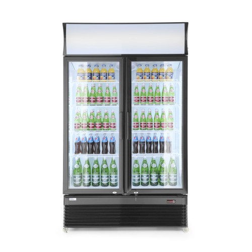 Hendi Kühlschrank 618L mit 2 Glastüren, 2/10˚C, 230V/400W, R290, 1120x595x(H)1965mm