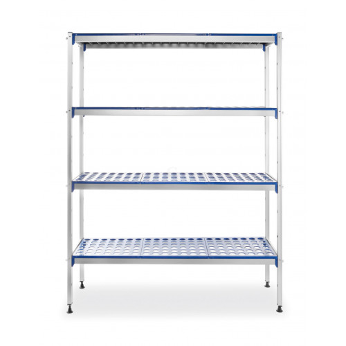Hendi Regalsystem aus Aluminium, 1280x405x(H)1685mm