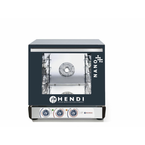 Hendi Multifunktionsofen Manuell mit Beschwadung NANO, GN 2/3, 30 / 285 ˚C, 230 V / 3,1 kW, 560 x 603 x (H) 530 mm