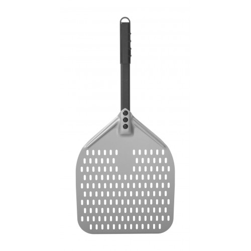 Hendi Pizzaschaufel - eckig, gelocht, kurzer Griff, 355x710mm