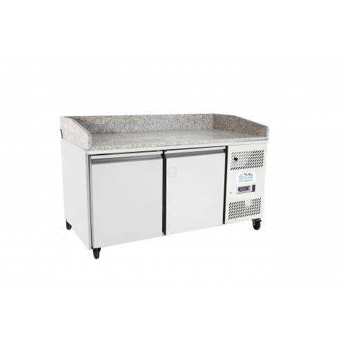 Atosa ICE3495GR Pizzakühltisch 2 Türig mit Granitplatte