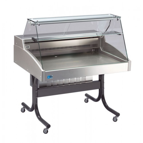 KBS Mehrzweckvitrine Delicious 1250 mit geradem Glasaufbau