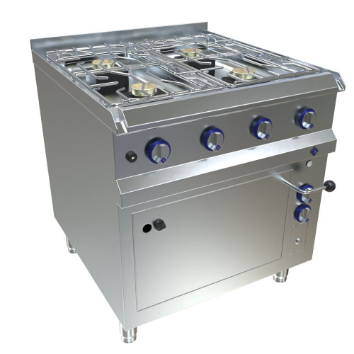 MKN Optima 850 Gas Herd 4-flammig mit E-Backofen 2/1 GN