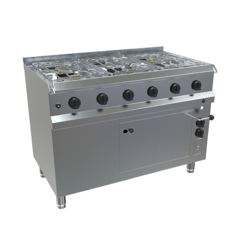 MKN Optima 700 Gas Herd 6-flammig mit E-Backofen 1 1/2 GN