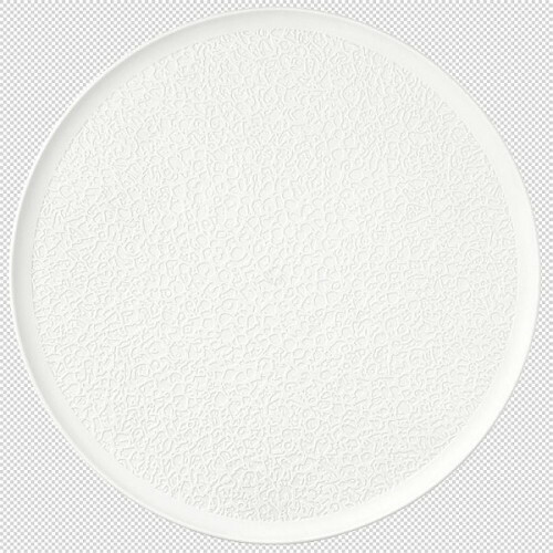 Seltmann Weiden NORI Platte rund 37,5 cm Vollrelief, Bisquit weiß