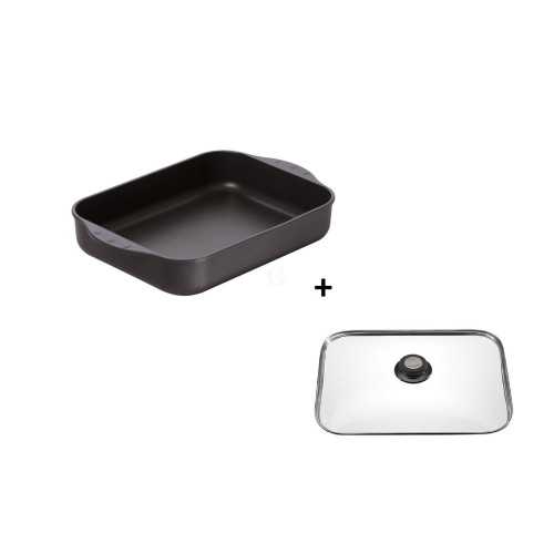 SARO Eurolux Premium Bratreine, inkl. Glasdeckel  32 x 25 cm