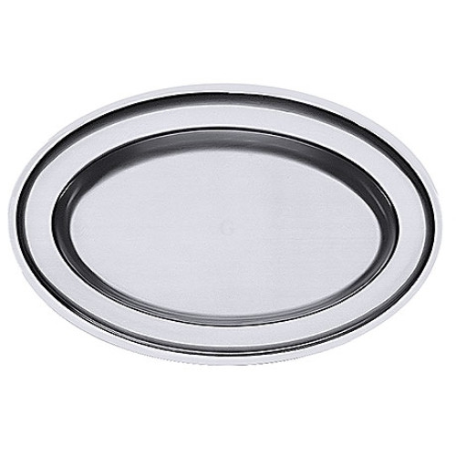 Contacto Bratenplatte, oval, gebördelt, 510 mm