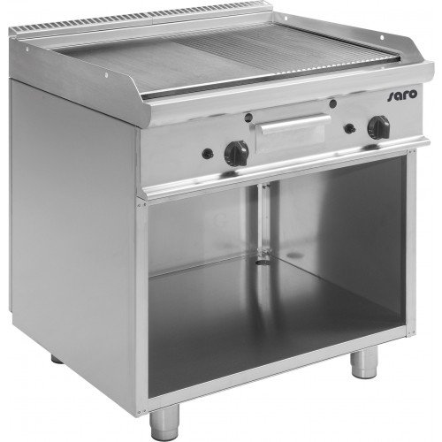 SARO Gas-Griddleplatte mit offenem Unterbau Modell E7/KTG2BAM
