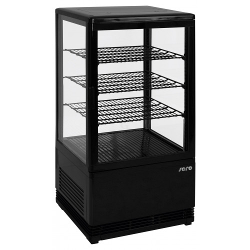 SARO Mini-Umluftkühlvitrine Modell SC 70 schwarz